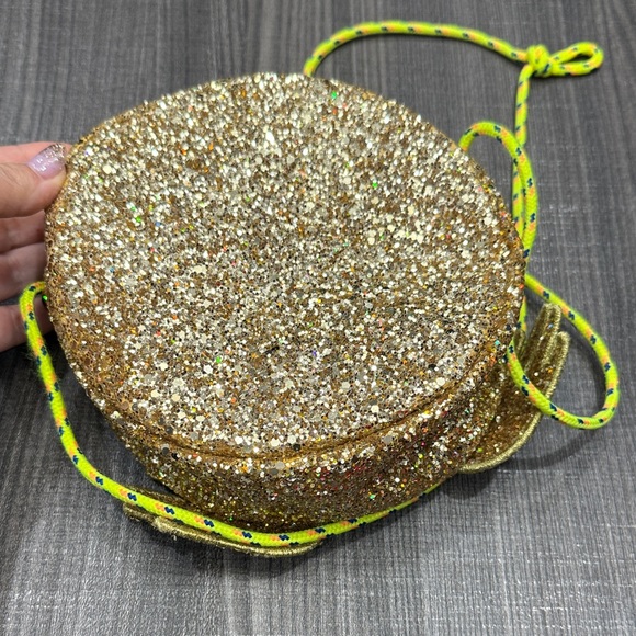 Crewcuts Gold Glitter Emoji Baby Bag - Picture 5 of 5